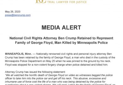 Abogado de derechos civiles reconocido a nivel nacional llevara el caso de George Floyd.